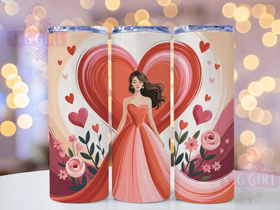 Cupid Hearts Valentine Tumbler, Cupid Hearts Wrap, Romantic Love Cup, 20oz Sublimation Wrap, Stylish Valentine Design Tumbler, Artistic Cupid Heart Cup, Love Theme Wrap Sublimation SvggirlplusArt 