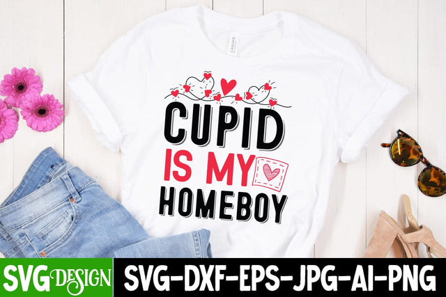 Cupid is my Homeboy SVG Cut File, Cupid is my Homeboy SVG Design Quotes , Valentines SVG,Happy Valentine's Day SVG Cut File SVG BlackCatsMedia 