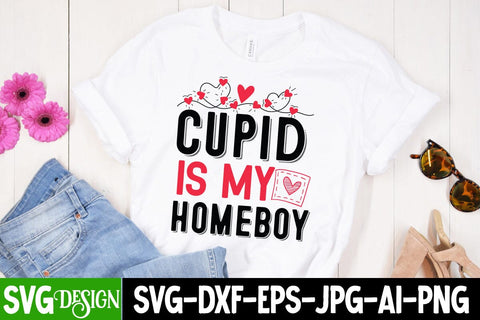 Cupid is my Homeboy SVG Cut File, Cupid is my Homeboy SVG Design Quotes , Valentines SVG,Happy Valentine's Day SVG Cut File SVG BlackCatsMedia 