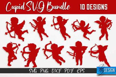Cupid SVG | Paper Cut SVG | Paper Craft SVG Design SVG Fly Design 