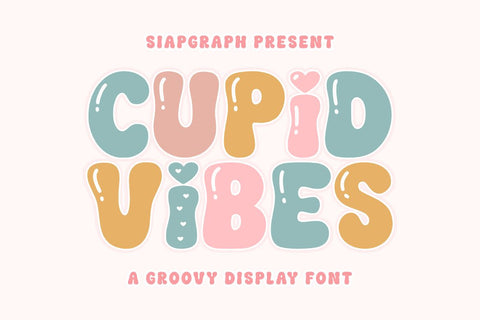 Cupid Vibes - Playful Bubble Font Font Masyafi Studio 