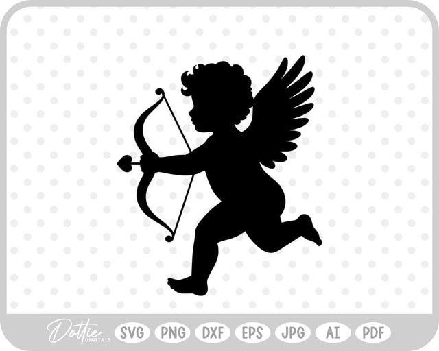 Cupid With Bow And Arrow SVG DottieDigitals 