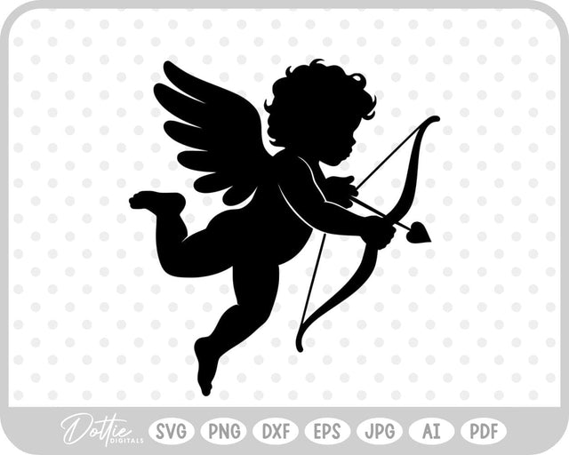 Cupid With Bow And Arrow SVG DottieDigitals 
