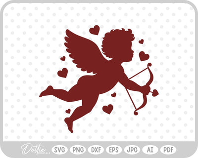 Cupid With Bow And Arrow SVG DottieDigitals 