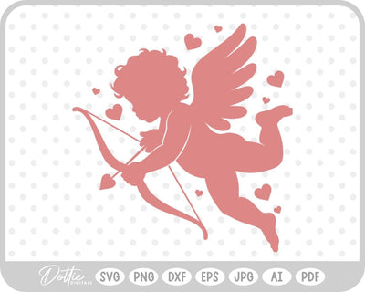 Cupid With Bow And Arrow SVG DottieDigitals 