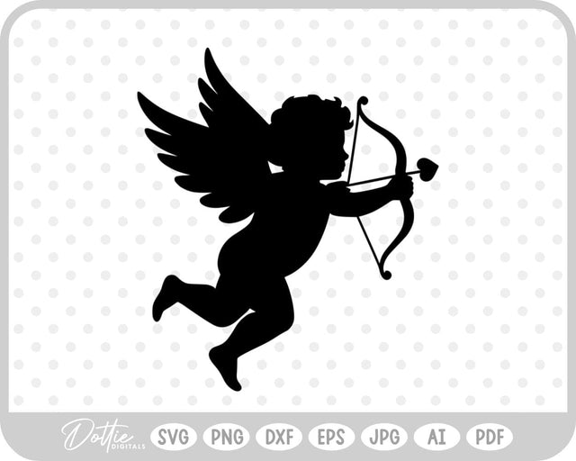 Cupid With Bow And Arrow SVG DottieDigitals 