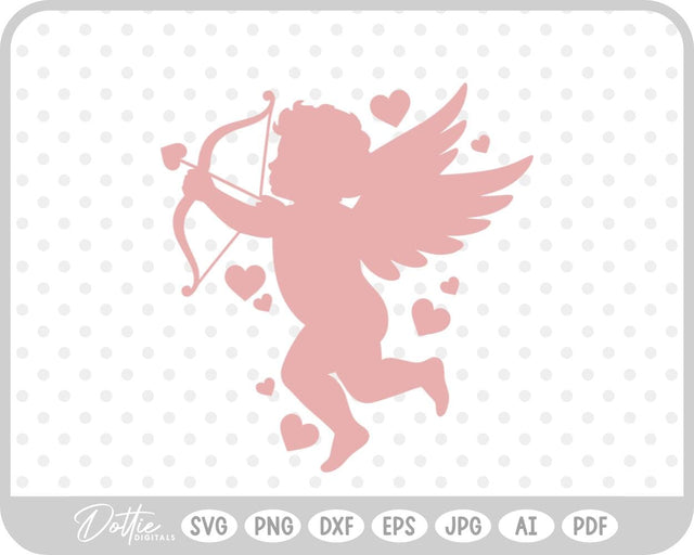 Cupid With Bow And Arrow SVG DottieDigitals 