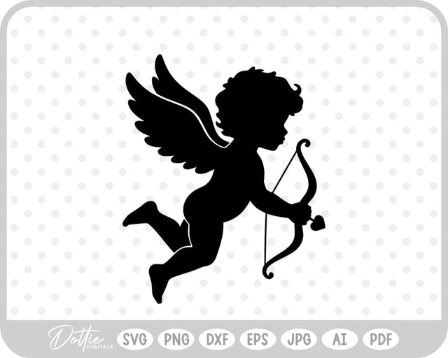 Cupid With Bow And Arrow SVG DottieDigitals 