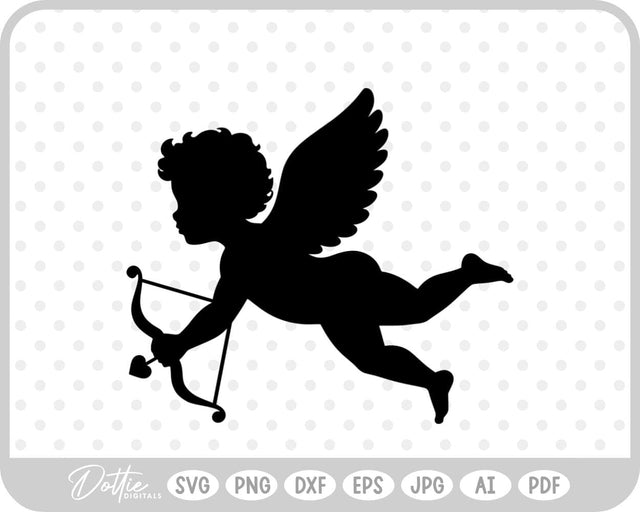 Cupid With Bow And Arrow SVG DottieDigitals 