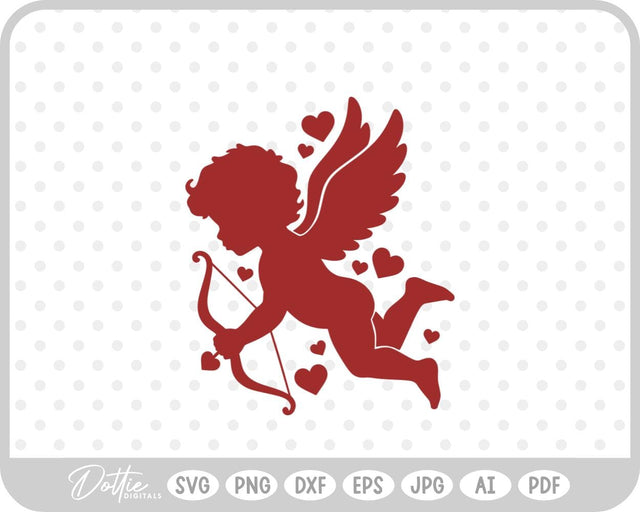 Cupid With Bow And Arrow SVG DottieDigitals 