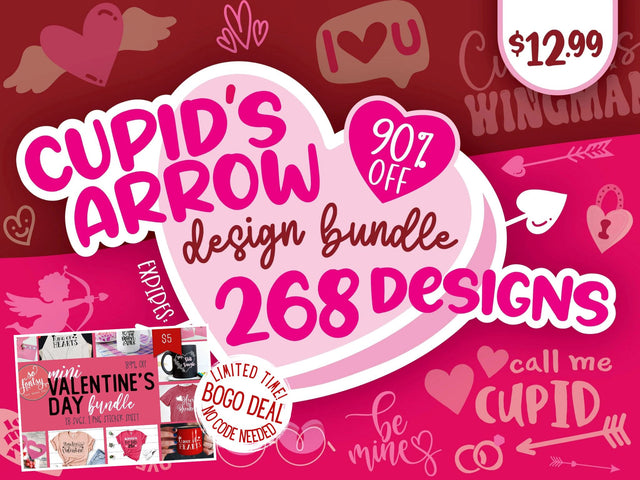 Cupid's Arrow Design Bundle Bundle So Fontsy Design Shop 