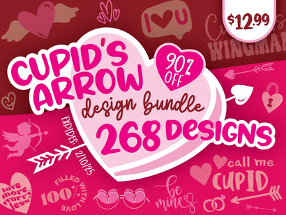 Cupid's Arrow Design Bundle Bundle So Fontsy Design Shop 