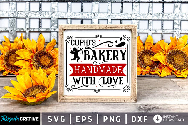 Cupids bakery handmade with love SVG design SVG Regulrcrative 