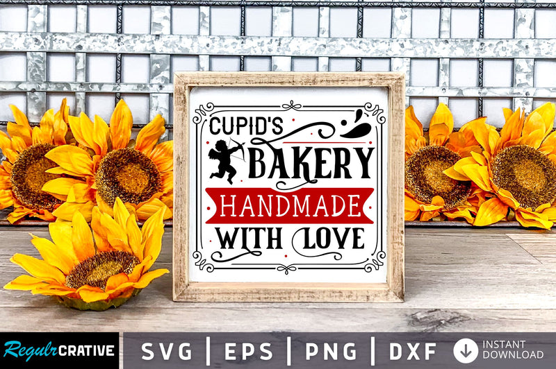 Cupids bakery handmade with love SVG design SVG Regulrcrative 