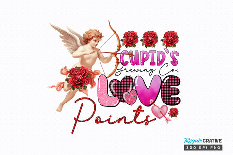 Cupid's brewing co. love points PNG Design Sublimation Regulrcrative 