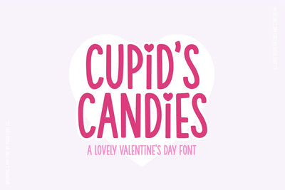 Cupid's Candies Valentine's Day Heart Font Font Blush Font Co. 