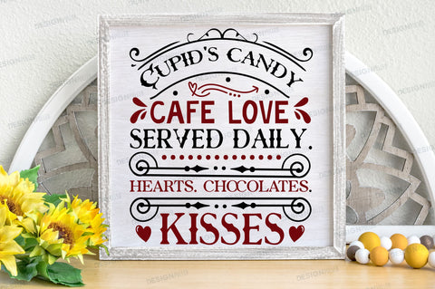 Cupids candy cafe love served Svg Design SVG Regulrcrative 