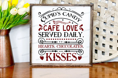 Cupids candy cafe love served Svg Design SVG Regulrcrative 