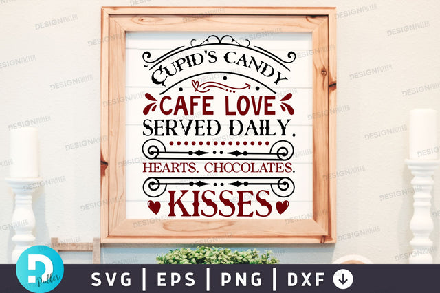 Cupids candy cafe love served Svg Design SVG Regulrcrative 