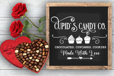 Cupid's Candy Co I Farmhouse Valentine Sign SVG I Valentine SVG SVG Happy Printables Club 