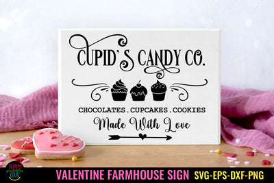Cupid's Candy Co I Farmhouse Valentine Sign SVG I Valentine SVG SVG Happy Printables Club 