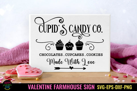 Cupid's Candy Co I Farmhouse Valentine Sign SVG I Valentine SVG SVG Happy Printables Club 