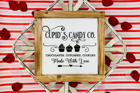 Cupid's Candy Co I Farmhouse Valentine Sign SVG I Valentine SVG SVG Happy Printables Club 