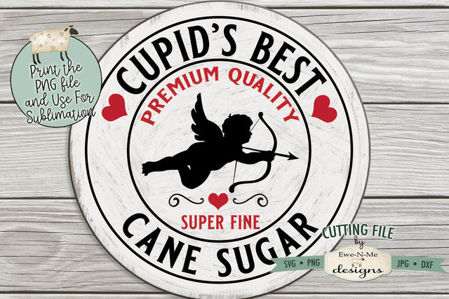 Cupids Cane Sugar SVG - Cupids Cane Sugar PNG Design to use for Sublimation SVG Ewe-N-Me Designs 