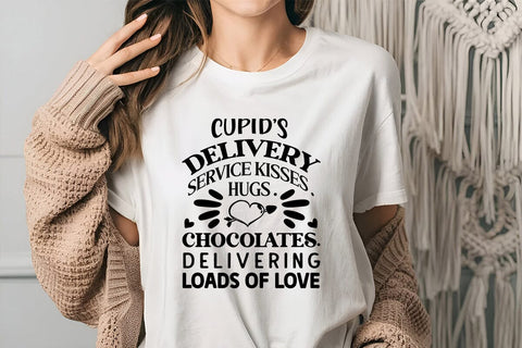 Cupids delivery service kisses hugs chocolates delivering loads of love SVG Angelina750 