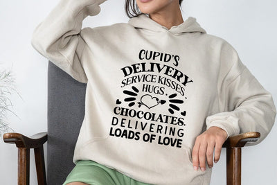 Cupids delivery service kisses hugs chocolates delivering loads of love SVG Angelina750 