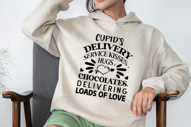 Cupids delivery service kisses hugs chocolates delivering loads of love SVG Angelina750 