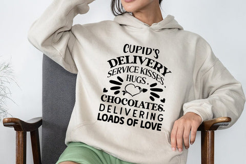 Cupids delivery service kisses hugs chocolates delivering loads of love SVG Angelina750 