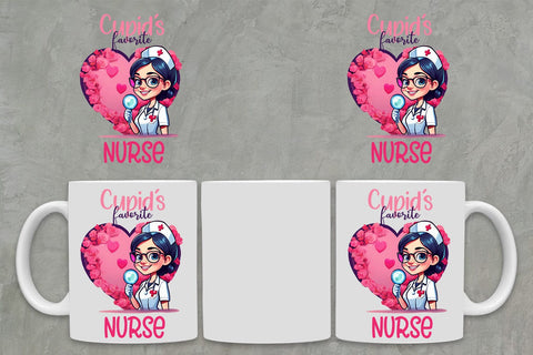 Cupid's Favorite Nurse Clipart PNG Files Sublimation zafrans studio 