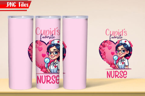 Cupid's Favorite Nurse Clipart PNG Files Sublimation zafrans studio 