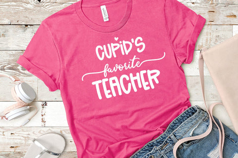 Cupid's Favorite Teacher I Valentines Day Teacher Shirt SVG SVG Happy Printables Club 