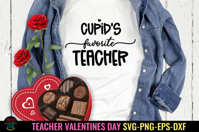 Cupid's Favorite Teacher I Valentines Day Teacher Shirt SVG SVG Happy Printables Club 