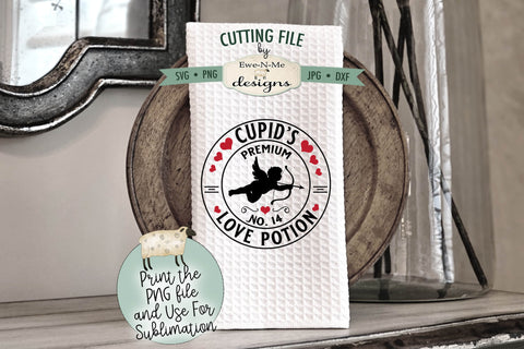 Cupids Love Potion SVG - Cupids Love Potion PNG Design to use for Sublimation SVG Ewe-N-Me Designs 