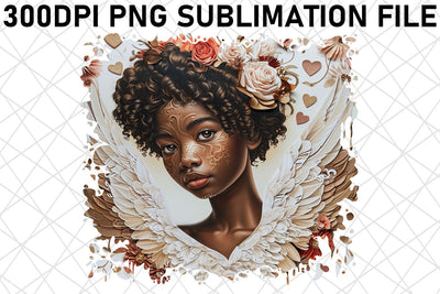 Cupid's Love Reverie: Watercolor Sublimation Sublimation afrosvg 
