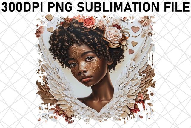 Cupid's Love Reverie: Watercolor Sublimation Sublimation afrosvg 