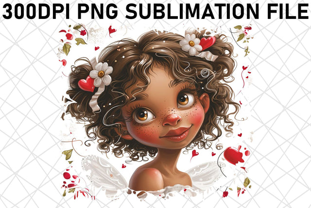 Cupid's Love Symphony: Watercolor Sublimation Sublimation afrosvg 