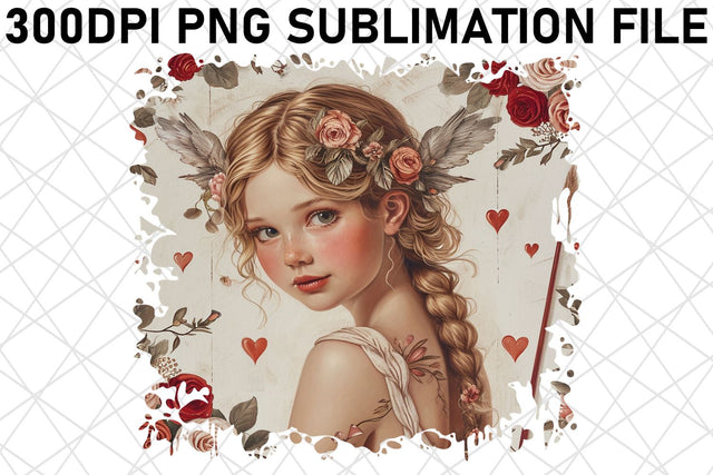 Cupid's Romantic Adventure: Watercolor Sublimation Sublimation afrosvg 