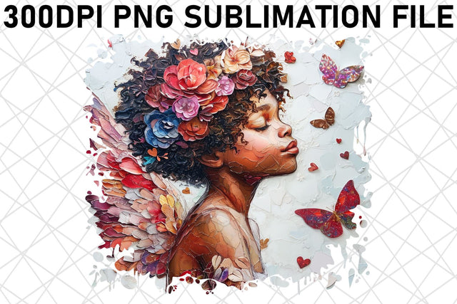 Cupid's Romantic Reverie: Watercolor Sublimation Sublimation afrosvg 