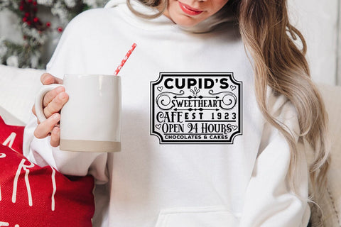 cupids sweetheart cafe est 1923 open 24 hours chocolates & cakes SVG Angelina750 