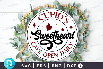 Cupids sweetheart cafe open Svg Design SVG Regulrcrative 
