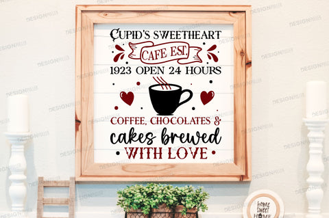 Cupids sweetheart cafe Svg Design SVG Regulrcrative 