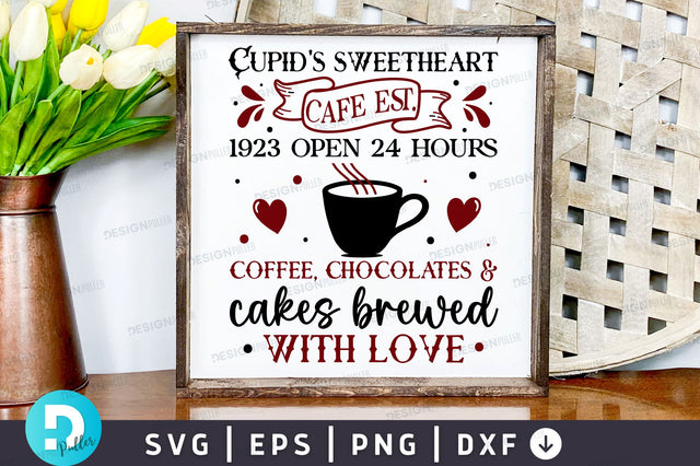 Cupids sweetheart cafe Svg Design SVG Regulrcrative 