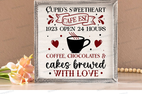 Cupids sweetheart cafe Svg Design SVG Regulrcrative 