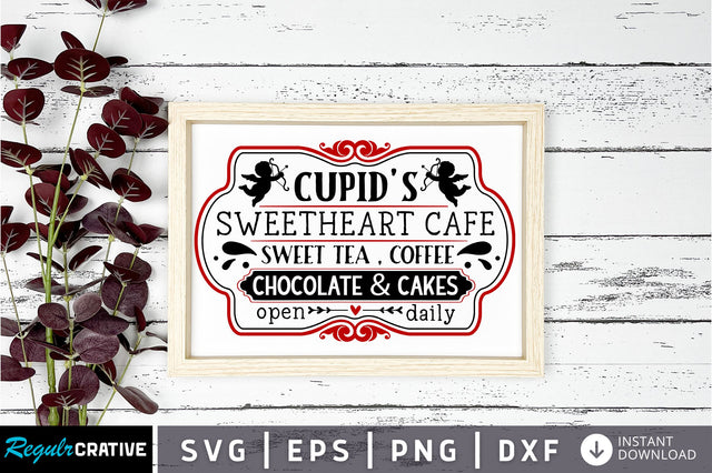 Cupids sweetheart cafe sweet tea coffee SVG design SVG Regulrcrative 