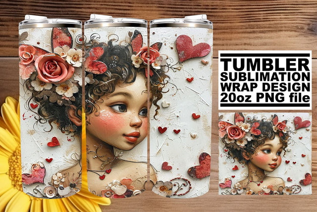 Cupid's Touch on 20oz Tumbler Sublimation Sublimation afrosvg 