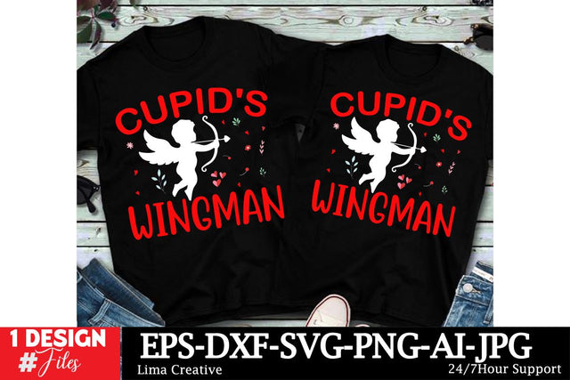 Cupids Wingmann T-shirt Design, Valentine's Day SVG Cut File,Valentine's Day T-shirt Design,Happy Valentine's Day ,Valentine's Day Sublimation,Valentine's Day Ttshirt Design Bundle SVG Insomnia Std 